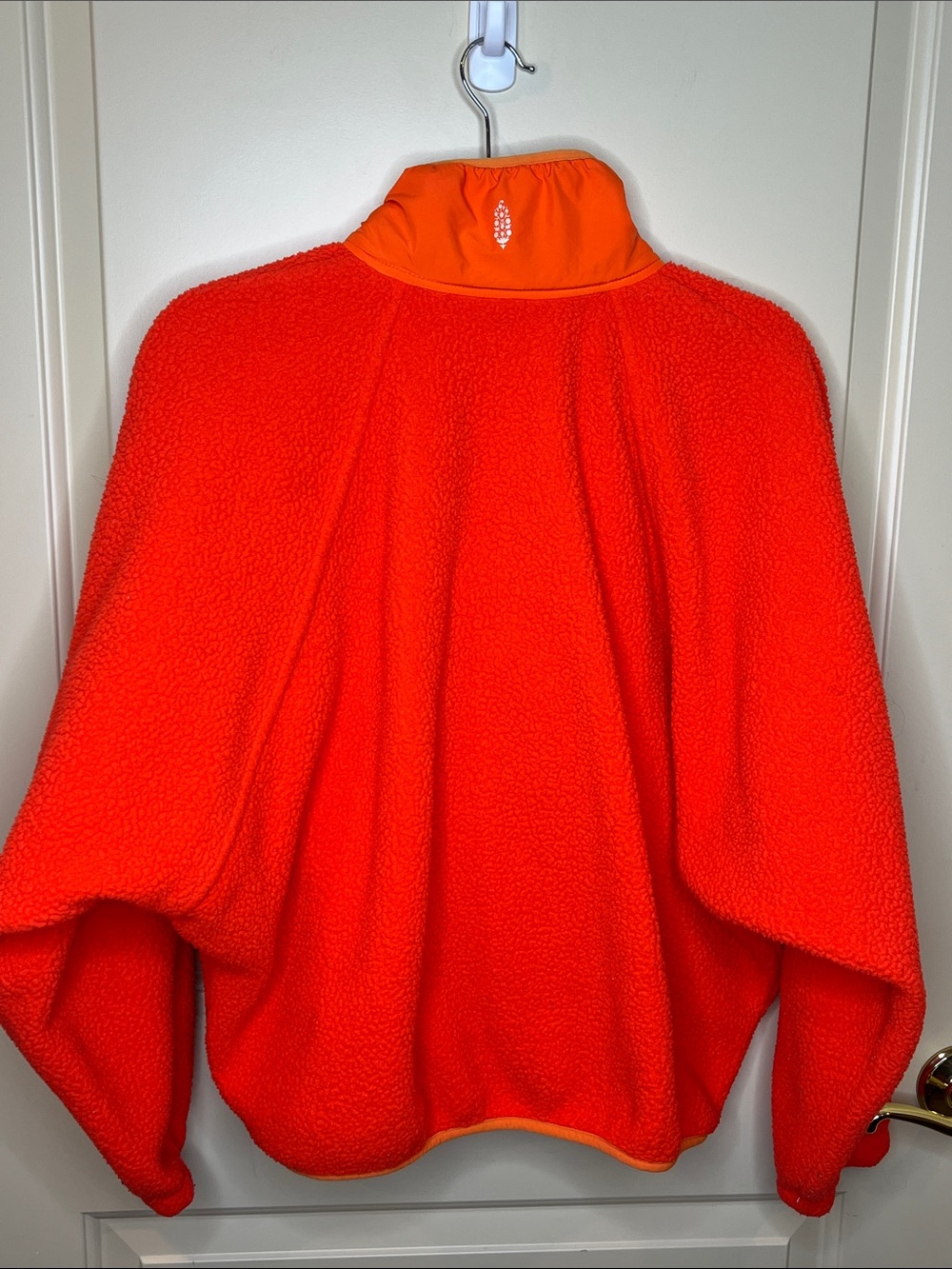 Free People Orange Sherpa Fleece Jacket - Picture 2 of 6
